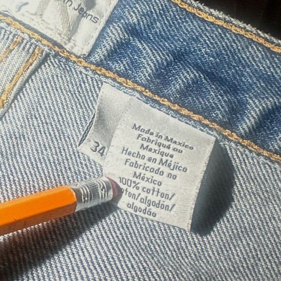 Calvin Klein Slim Straight Jeans - Blue - Picture 9 of 10